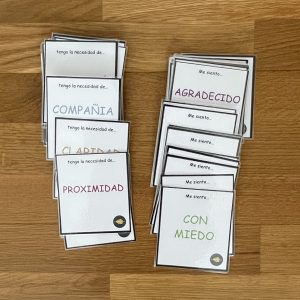 36 tarjetas de necesidades y 36 tarjetas de sentimientos